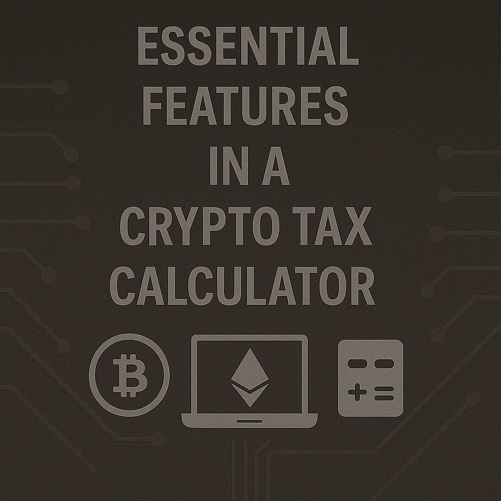 Essential Features in a Crypto Tax Calculator